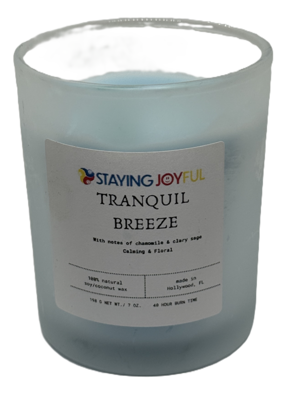 Tranquil Breeze aromatherapy & color therapy candle
