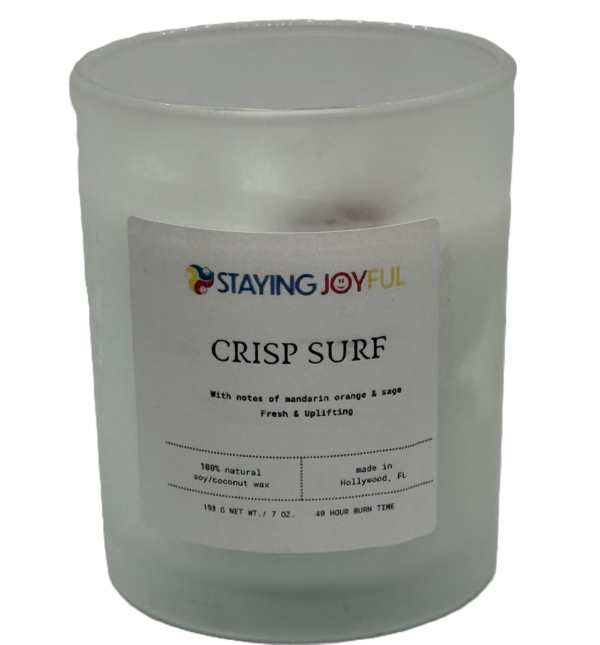 Crisp Surf aromatherapy & color therapy candle