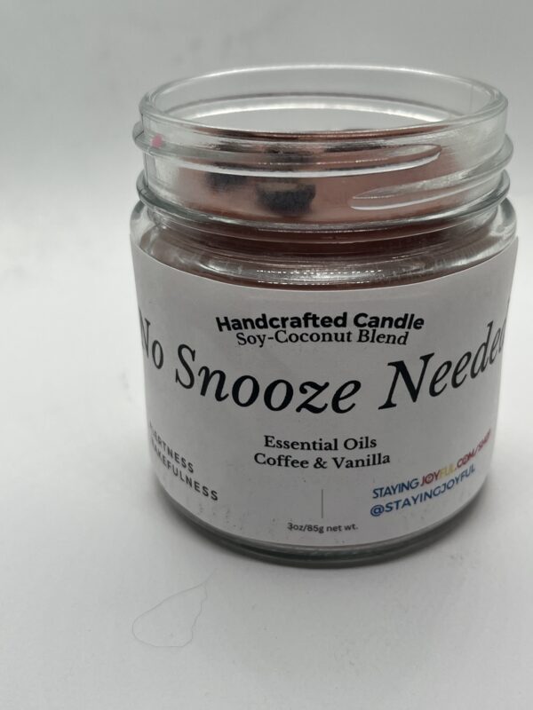 No Snooze Needed aromatherapy and color therapy candle